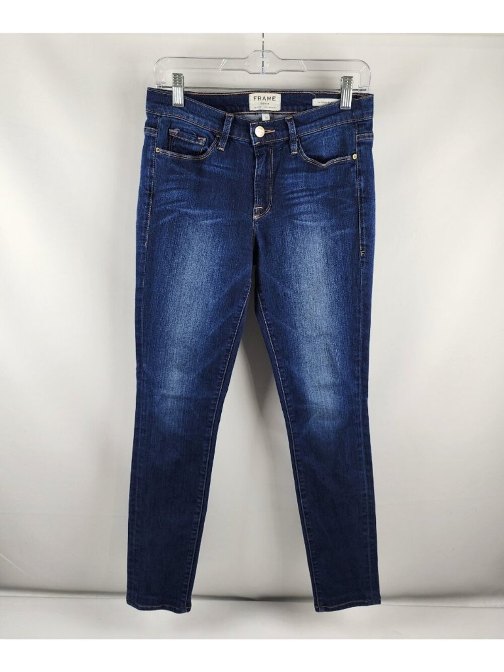 Frame Pants Womens 28x29 Blue Le Skinny de Jeanne Denim USA